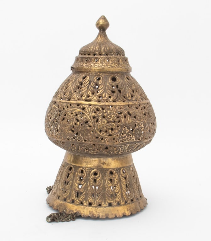 Moroccan Openwork Brass Hanging Lantern (1 of 10)