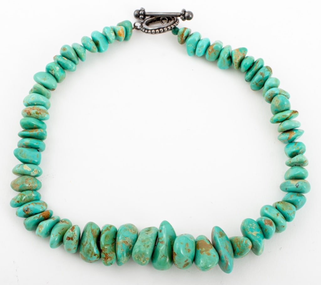 Stephen Dweck Sterling Turquoise Nugget Necklace (1 of 9)