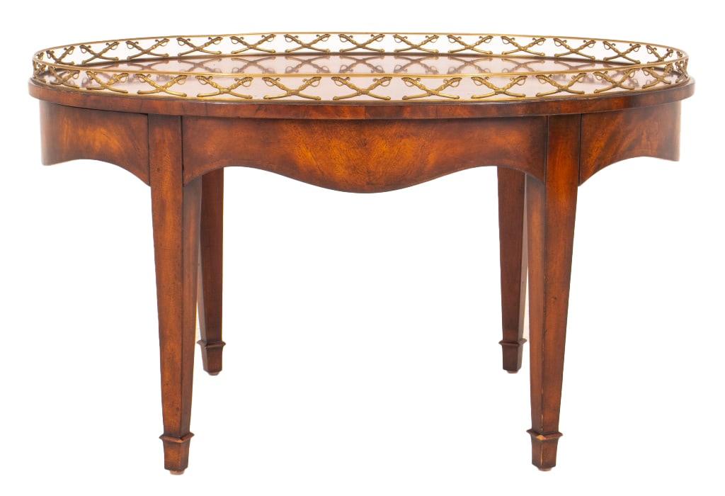 Neoclassical Style Galleried Oval Low Table (1 of 11)