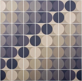 Siri Berg Half Circle Grid Acrylic on Canvas