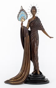 Erte "Aphrodite" Patinated Bronze Sculpture, 1986