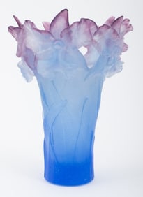 Daum Pate de Verre "Orchid" Vase