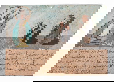 Mexican Ex Voto Retablo, 19th C.