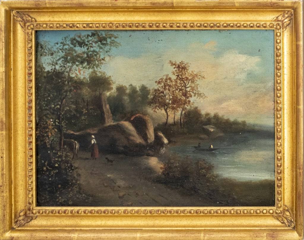 European School Landscape Oil on Canvas, 19th C. (1 of 8)