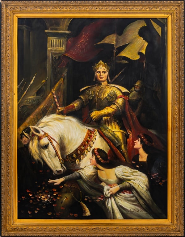 After Sir Frank Dicksee "The Two Crowns" Oil (1 of 9)