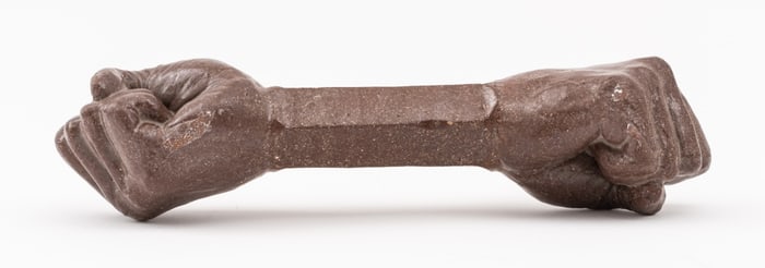 Louis Mendez Two Fists Glazed Ceramic Sculpture