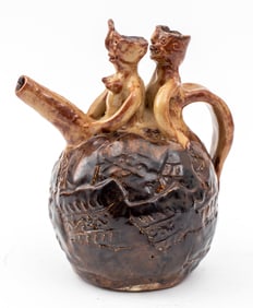 Louis Mendez Studio Art Pottery Figural Pitcher