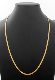Italian 14K Yellow Gold Serpentine Link Necklace