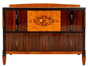 Art Deco Coromandel and Marquetry Inlaid Chest