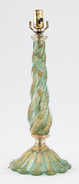Seguso Attr. Murano Art Glass Spiral Twist Lamp (1 of 7)