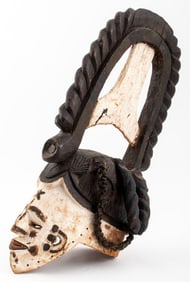 African Igbo Agbogho Mmuo Helmet Mask