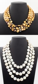 Coin Pearl Necklace Set