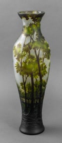Daum Style Cameo Glass Vase