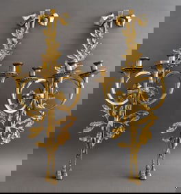 Louis XVI Claude Galle Style Hunting Sconces, 2