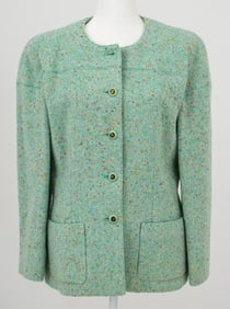 Chanel Runway Wool Blend Mint Green Jacket, 2001