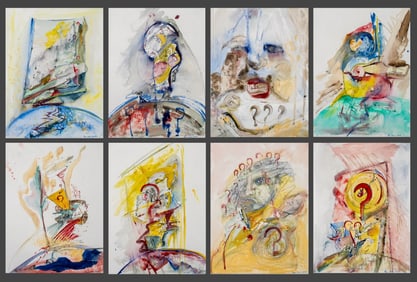 Eva Bouzard-Hui Mixed Media on Canvas, 8