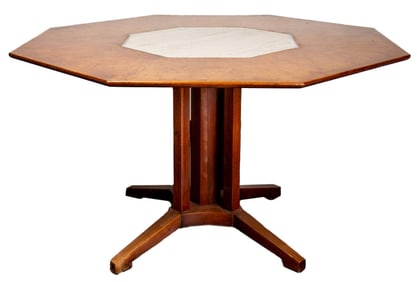 Harvey Probber Attr. Travertine Top Dining Table