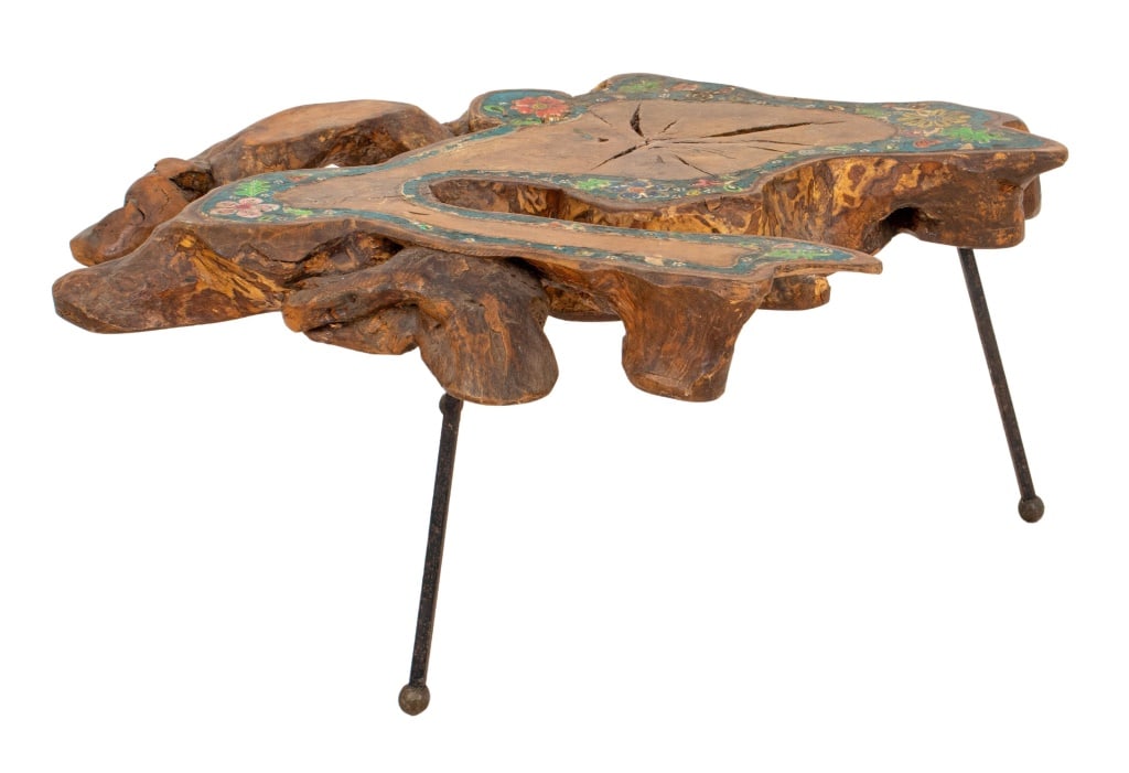 Carl Auboeck Style Tree Trunk Slab Coffee Table (1 of 9)