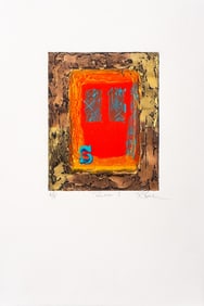 Russell Baker "Zinc I" Mixed Media on Paper