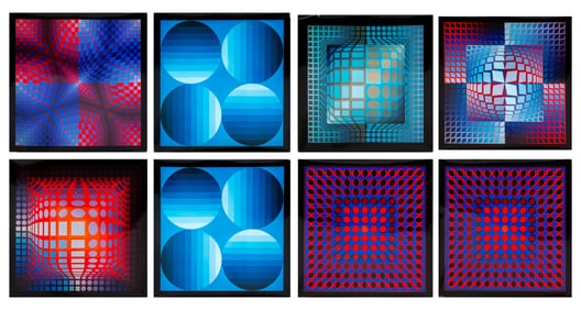 Victor Vasarely "Hommage a L'Hexagone" Prints, 8