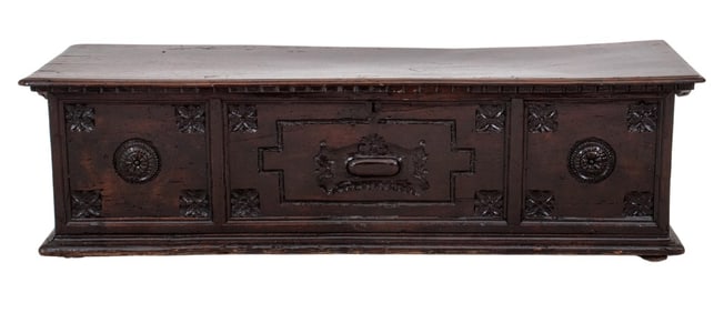 Italian Renaissance Style Walnut Cassone, ca. 1900