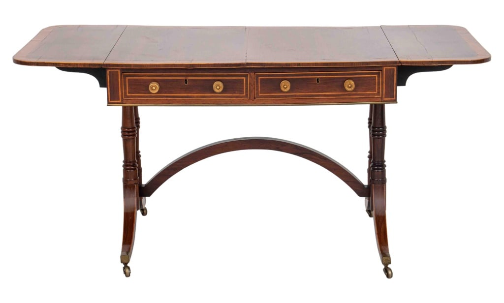 Regency Rosewood Drop Leaf Sofa Table, ca. 1830 (1 of 13)