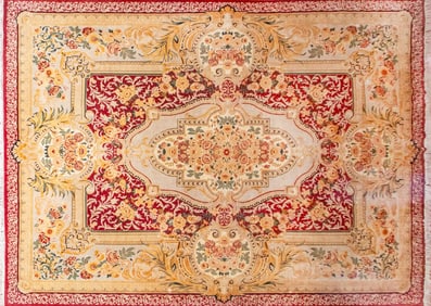 Aubusson Style Carpet, 16' 10" x 12'