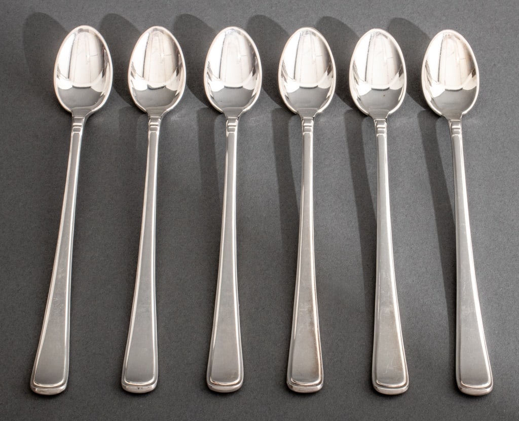 German Silver Plate Iced Tea Spoons, 6 (1 of 4)