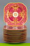 Black Knight Porcelain "Athene" Dessert Plates, 12