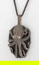 Silver Onyx & Marcasite Octopus Pendant Necklace