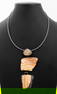 Ann A. Lalik Carved Shell Silver Pendant Necklace
