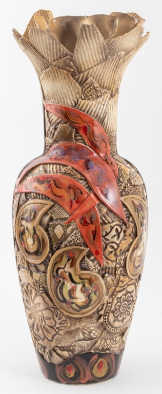 Gail Markiewicz Textured Ceramic Floor Vase (1 of 9)