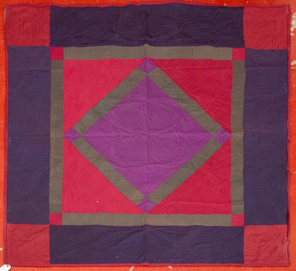 Amish Diamond in Squares Quilt (1 of 6)