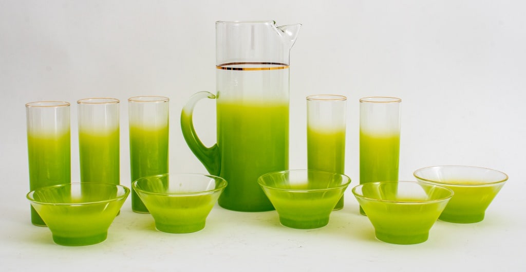 Mid-Century Modern Glass Cocktail Set, 18 (1 of 7)