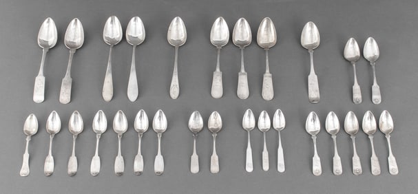 Early American Coin Silver Spoons, 28
