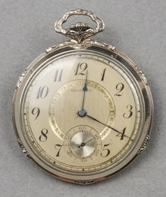 E. Howard 14K White Gold Pocket Watch