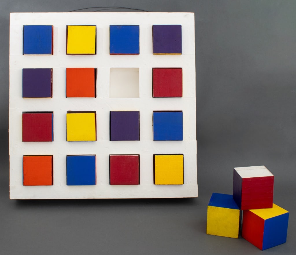 Domenick Capobianco "Grid + Blocks" Wood Sculpture (1 of 13)