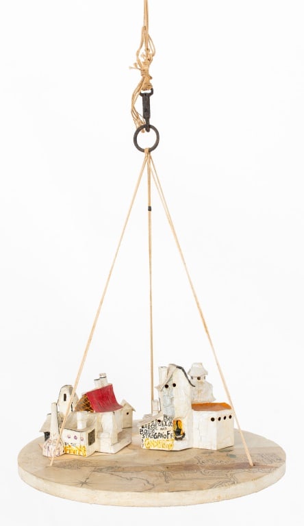 Elfi Schuselka Hanging Town Mixed Media Sculpture (1 of 14)