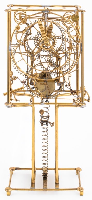 Gordon Bradt Kinetico Seven Man Brass Clock (1 of 8)