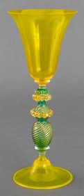 Davide Fuin Venetian Murano Glass Goblet