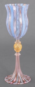 Davide Fuin Venetian Murano Glass Goblet