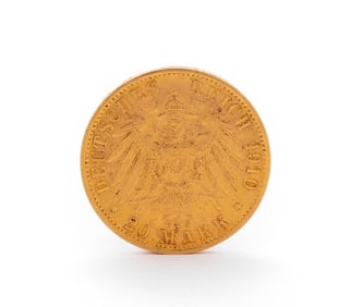 Prussia 1910 20 Mark Gold Coin