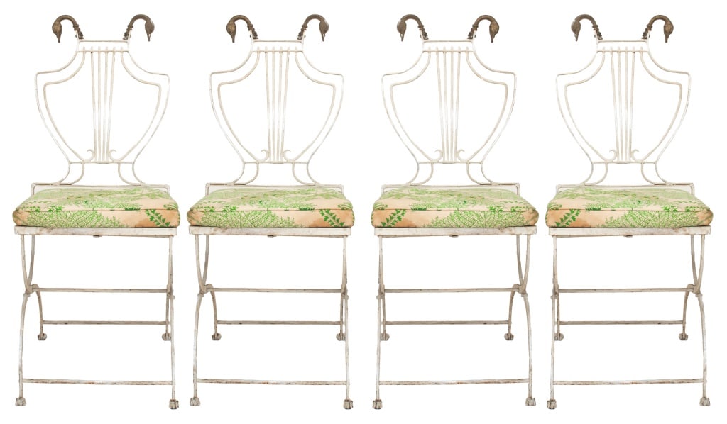 Maison Jansen Attr. Wrought Iron Folding Chairs, 4 (1 of 9)