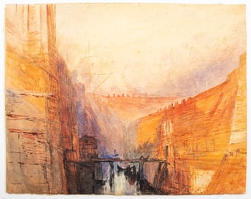 After J.M.W. Turner "Arsenale, Venice" Watercolor