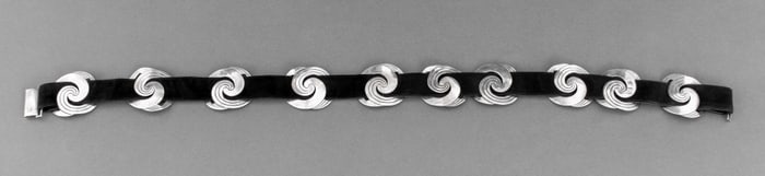 Hector Aguilar Silver Concho & Black Suede Belt