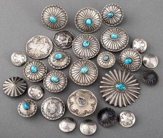 Native American Silver Coin Accessories, 27