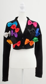 Patrick Kelly "Bows" Wool Blend Bolero