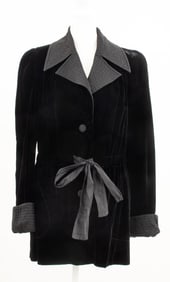 Marina Lante Della Rovere Black Velvet Jacket