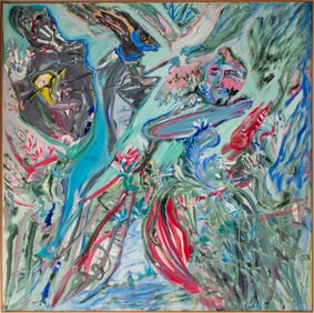 Eva Bouzard-Hui Abstract Composition Acrylic