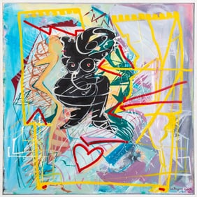 Eva Bouzard-Hui "A Dancer's Kiss" Acrylic, 1995